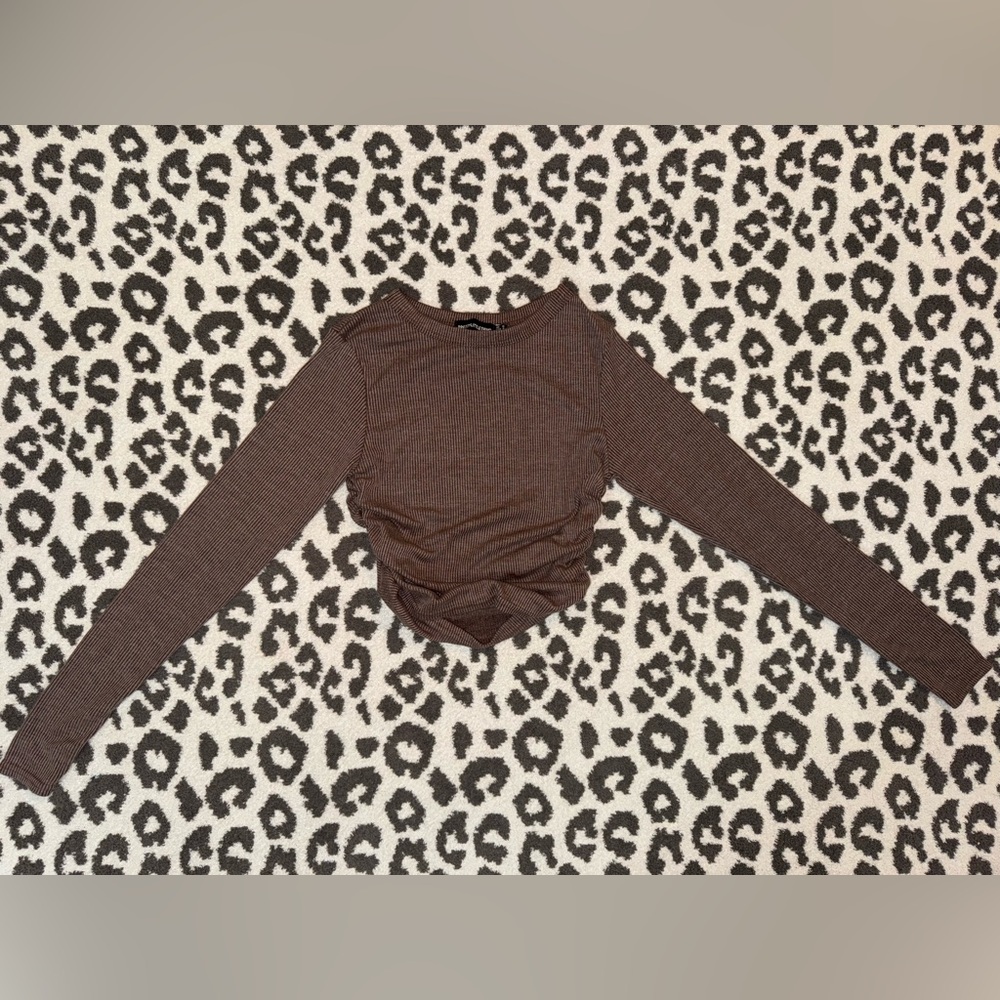 Brown Long Sleeve sports top